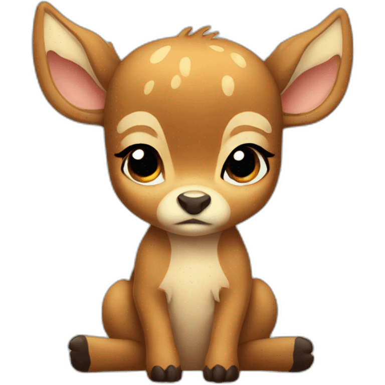 Sad baby deer emoji