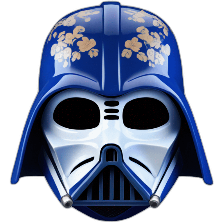 blue porcelain darth vador mask emoji