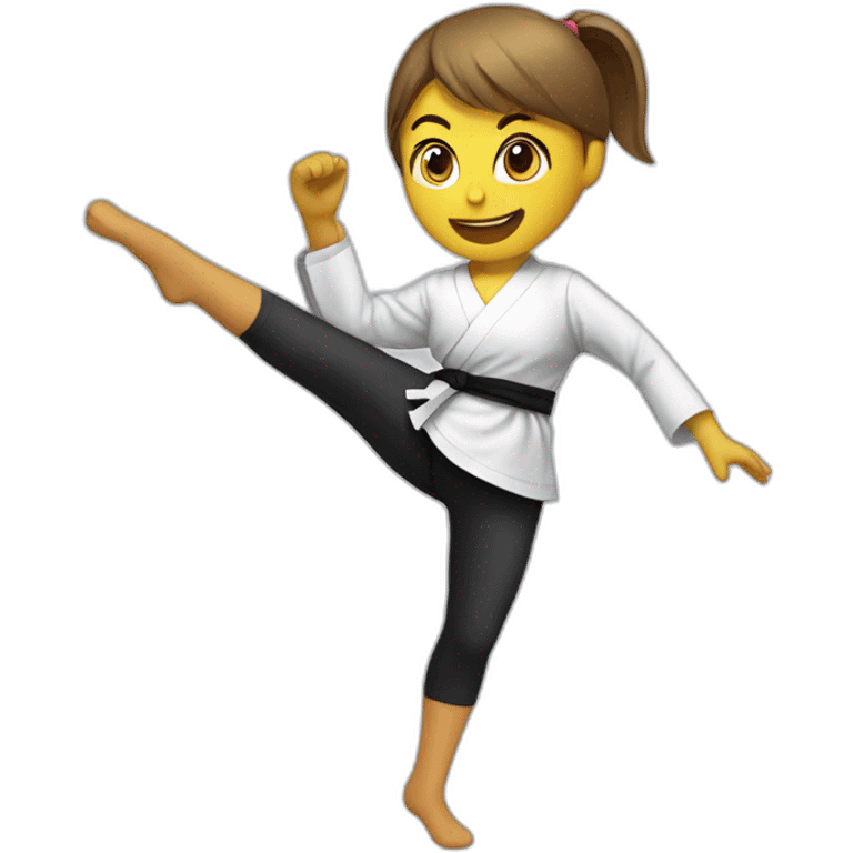 karate girl in pantyhose emoji