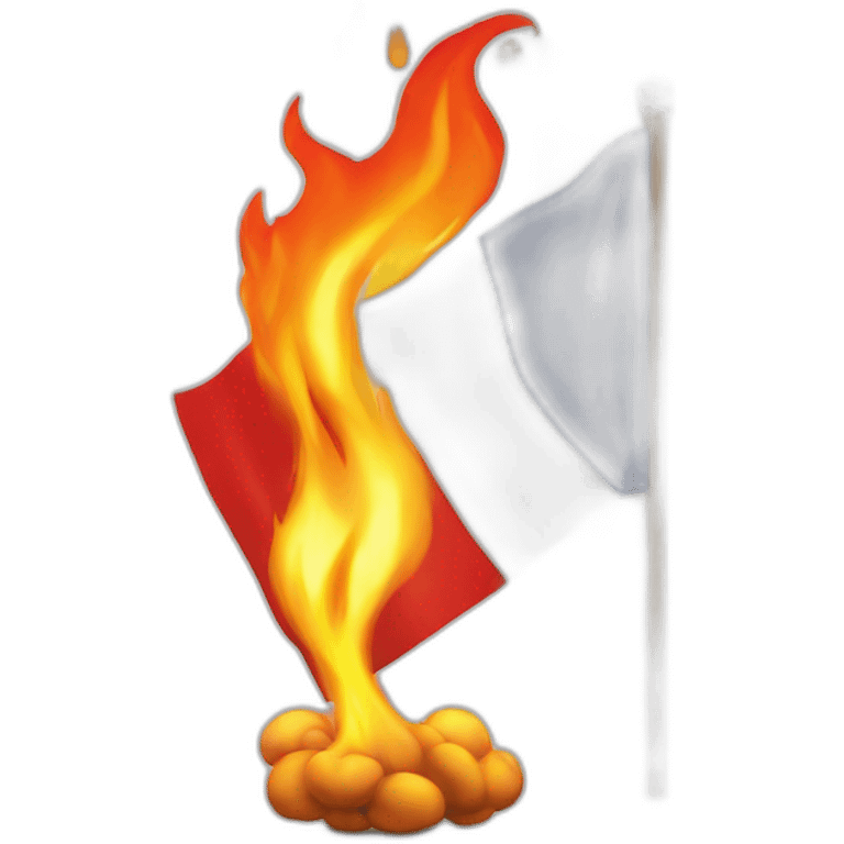 French flag on fire emoji