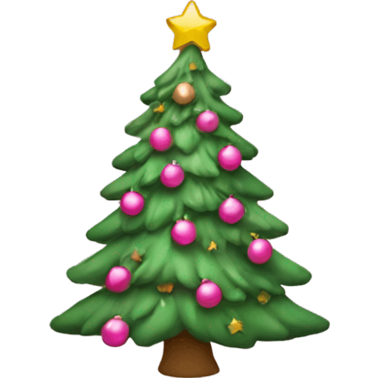 pink christmas tree emoji