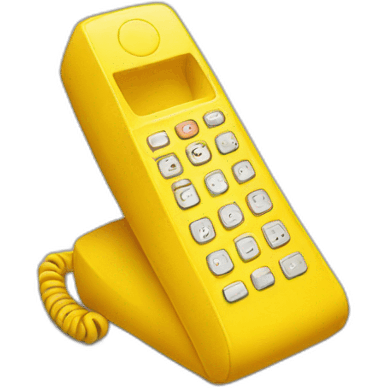 Yellow phone emoji