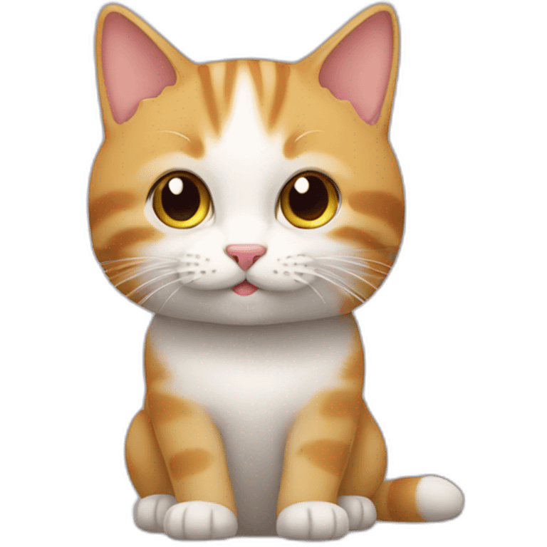 un chat sur un chat emoji