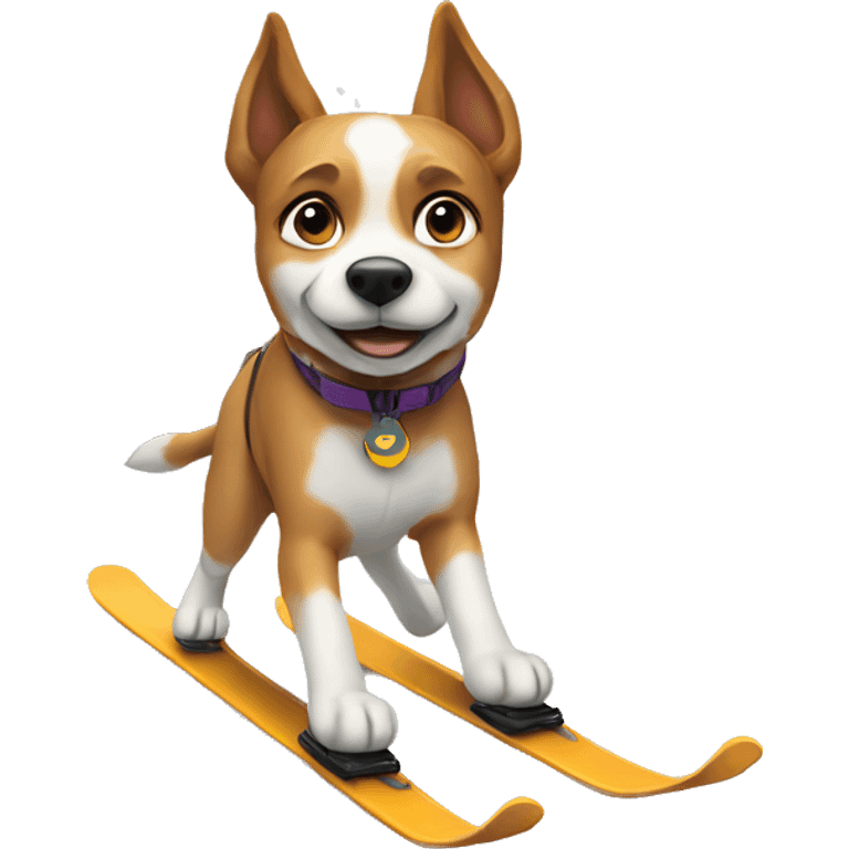 Dog skiing  emoji