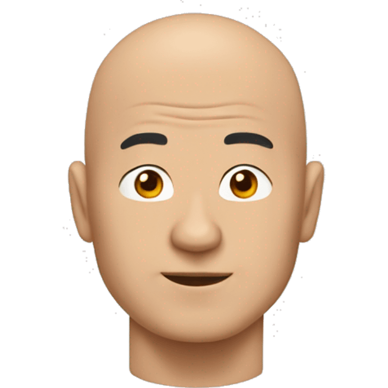 Bald chinese man as supermen emoji