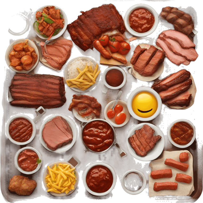 Full assorted tray of Texas bbq  emoji