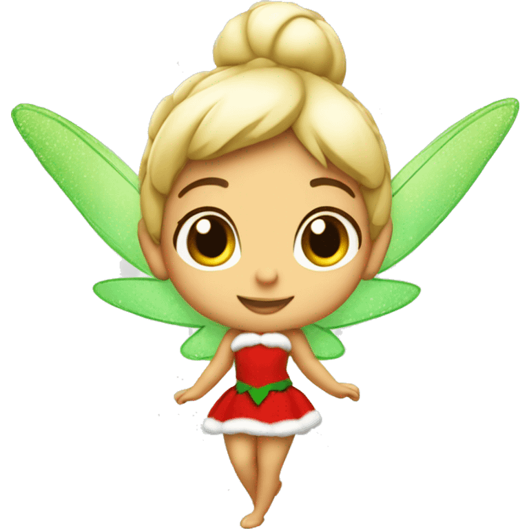 Tinker Bell wearing Santa outfit  emoji