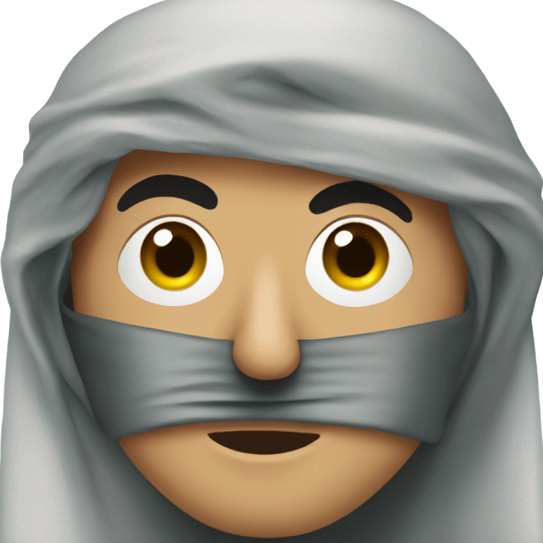 palestinian man wearing his mask  emoji