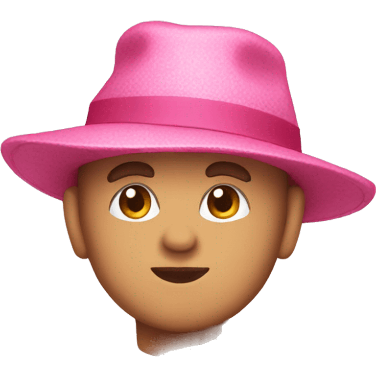 A pink hat emoji