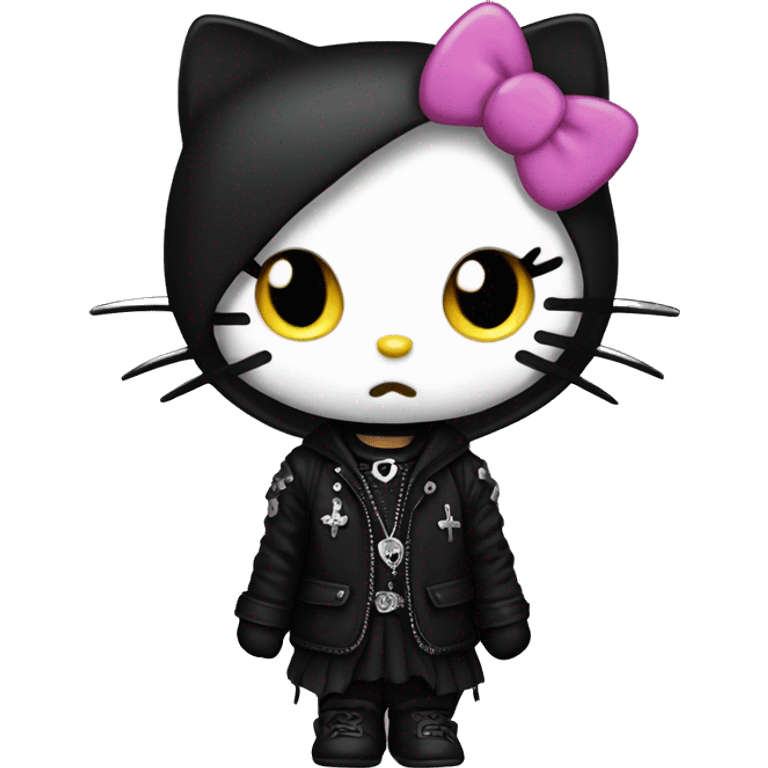 goth hello kitty emoji