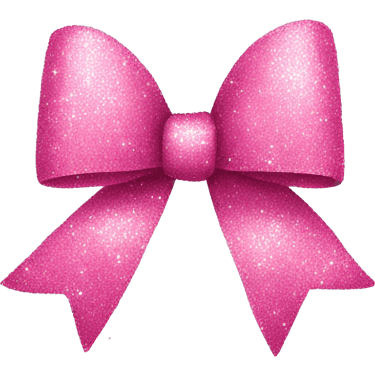 Pink Bow With Glitter emoji