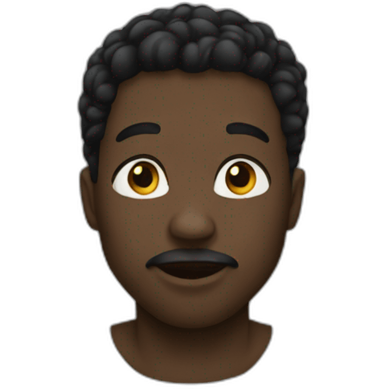 Black guys kiss emoji