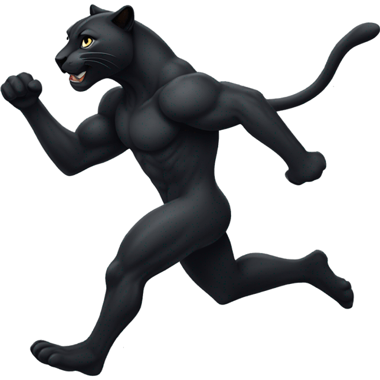 side profile panther running emoji