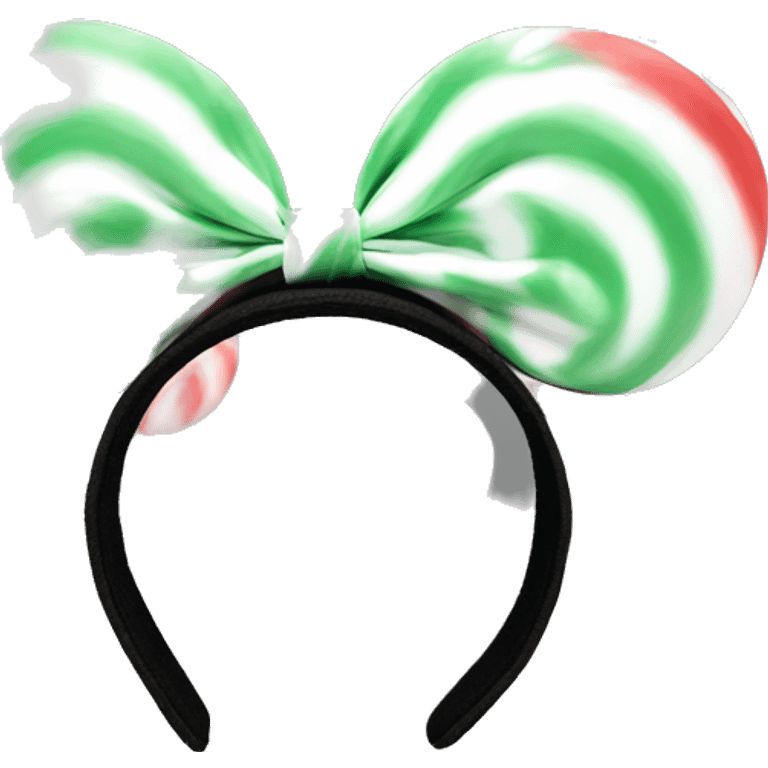 peppermint swirl minnie mouse ear headband  emoji