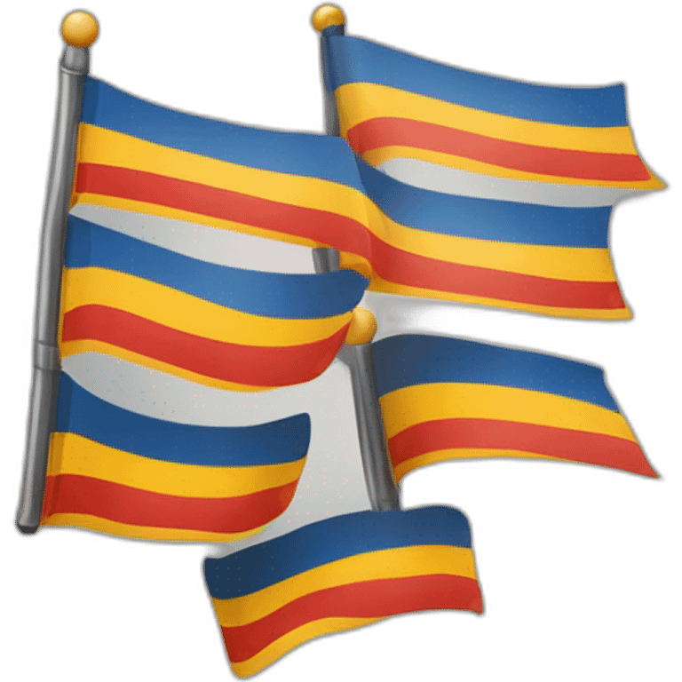 Bandera quatre barres catalana, format icona horitzontal emoji