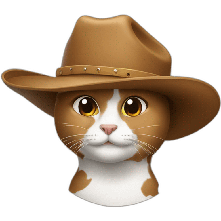 Un chat avec un chapeau de cow-boy emoji