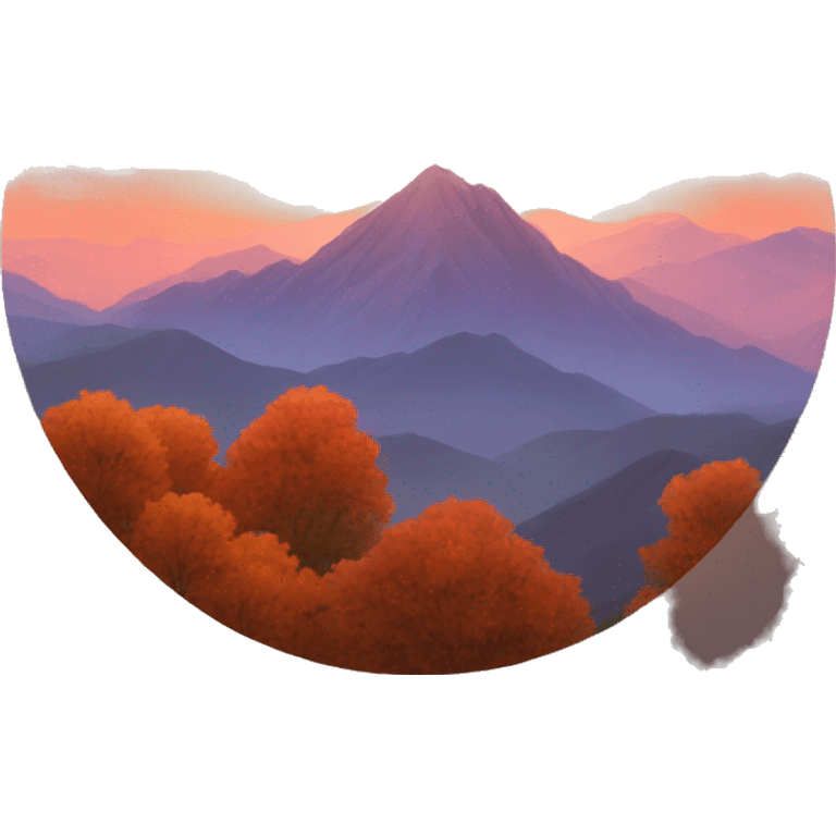 fall mountain sunrise emoji