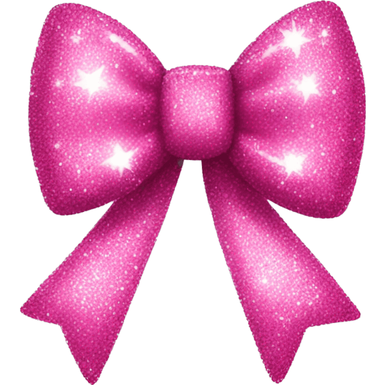 Glittery pink bow  emoji