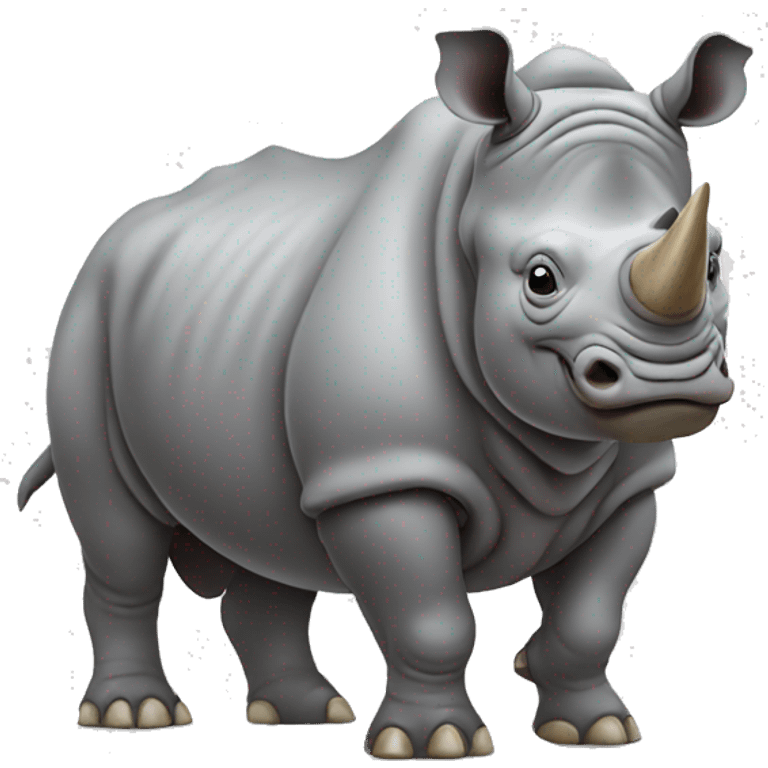 Rhinoceros wearing fur emoji