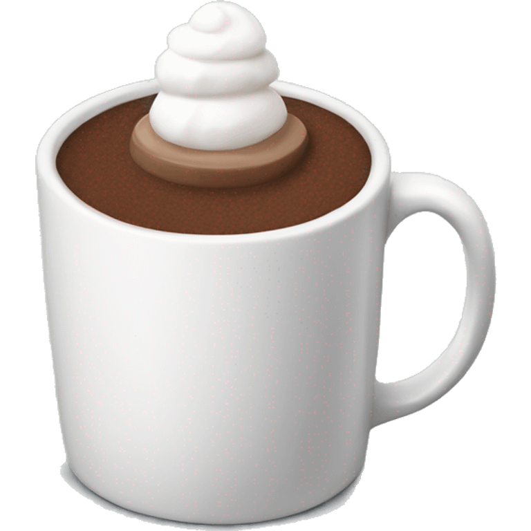 Hot cocoa in a white mug emoji