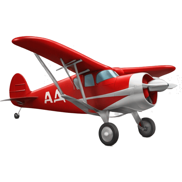 Amelia Earhart's Lockheed Vega 5B airplane in red emoji