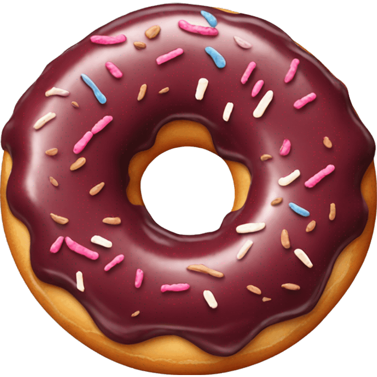 Burgundy donut emoji