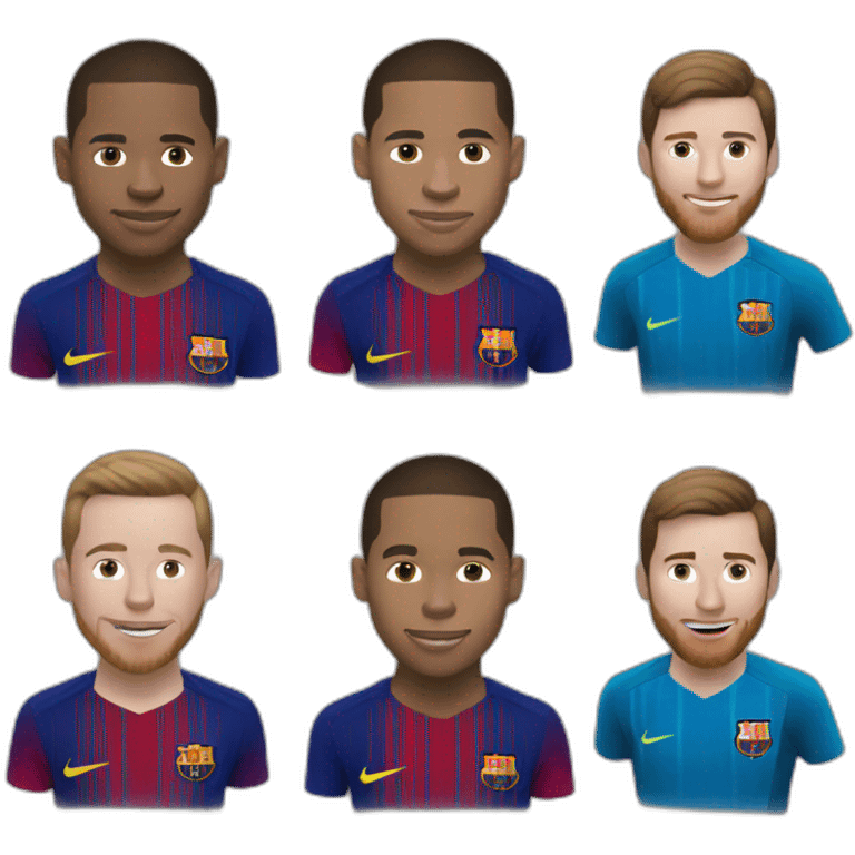 Mbappe and messi emoji