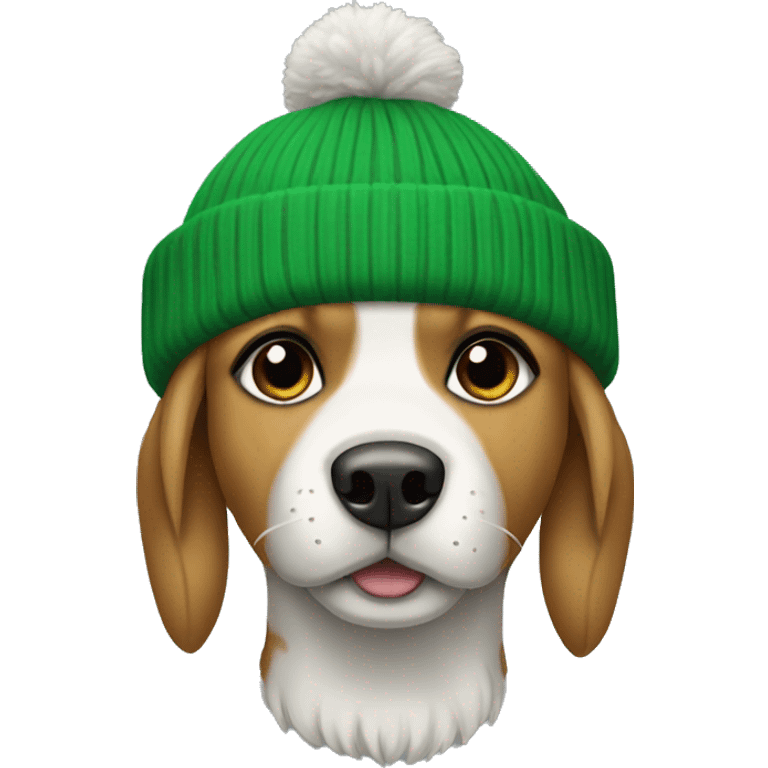 Dog with green beanie emoji