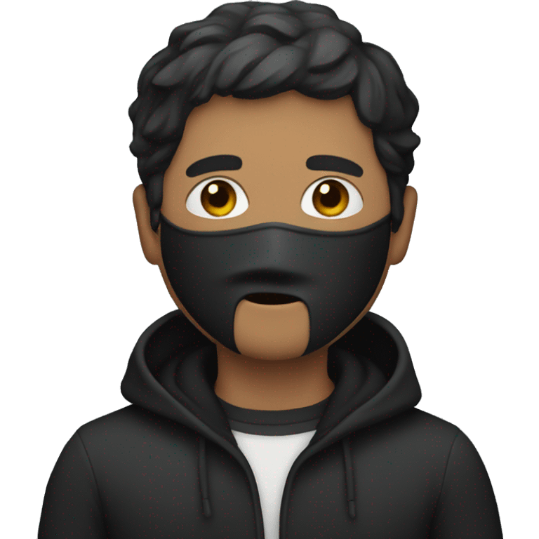 man with black mask emoji