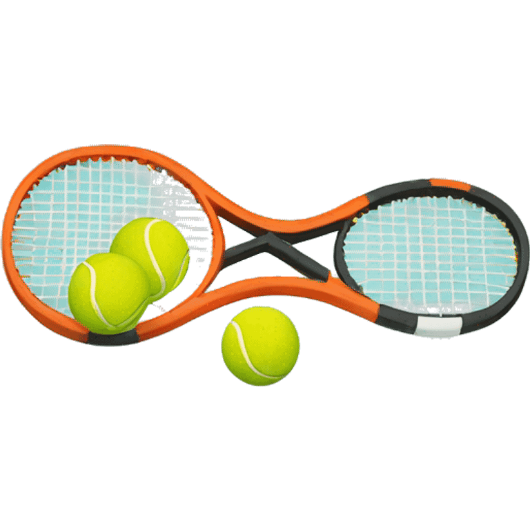 raquette de tennis qui dit bonjour emoji