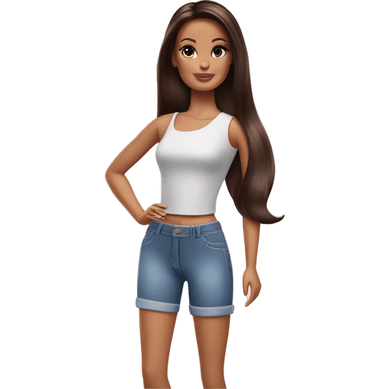 Brunette barbie emoji