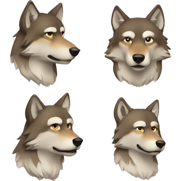 wolf family emoji