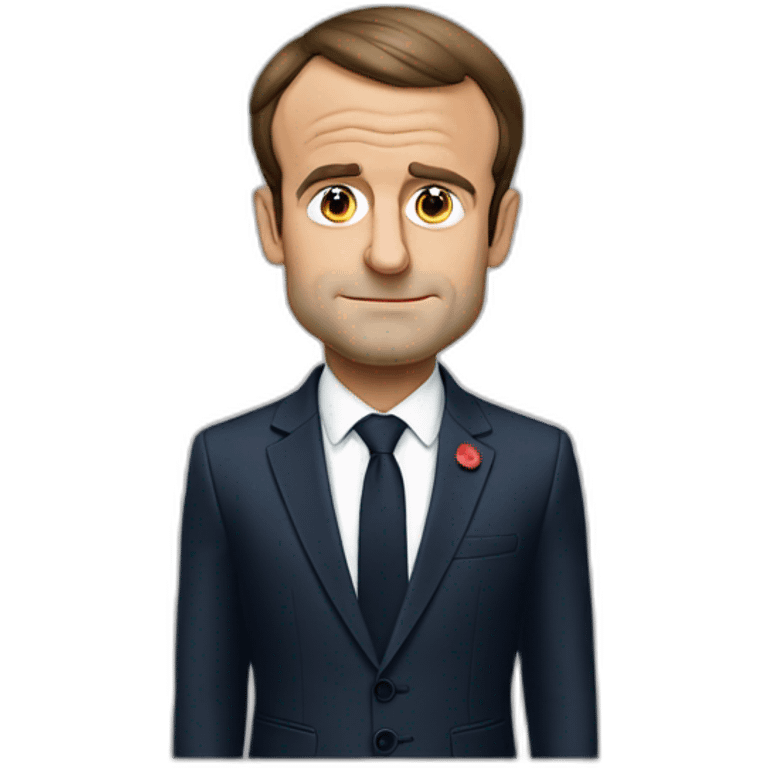 Emmanuel Macron is not happy  emoji