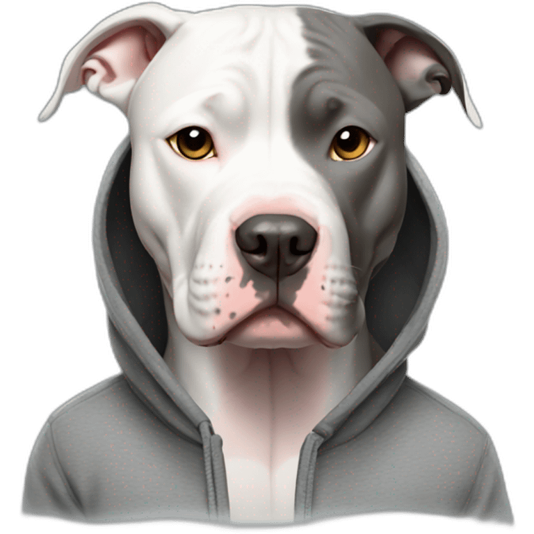 Pitbull wearing a hoodie  emoji