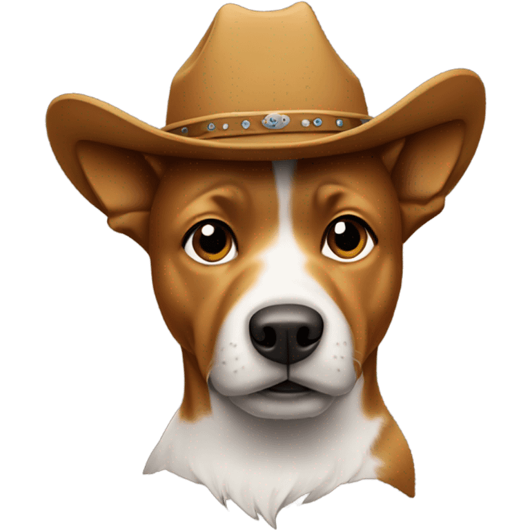 Dog wearing a cowboy hat emoji