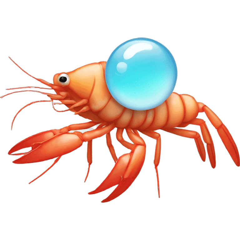 Shrimp saying cool emoji