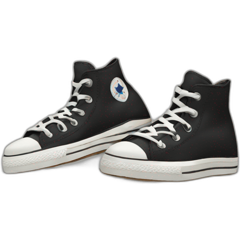 black converse all star chuck taylor high emoji