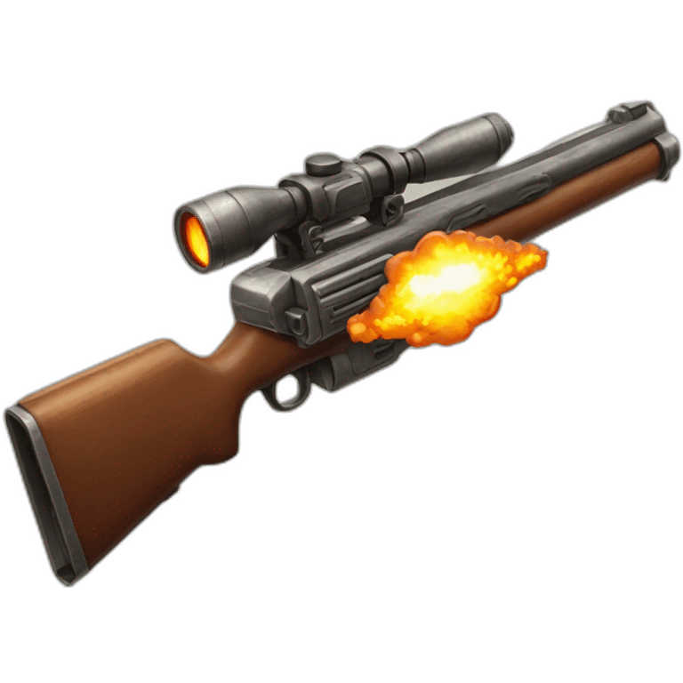 Very Super Duper Long Gun With Fireball Deluxe emoji