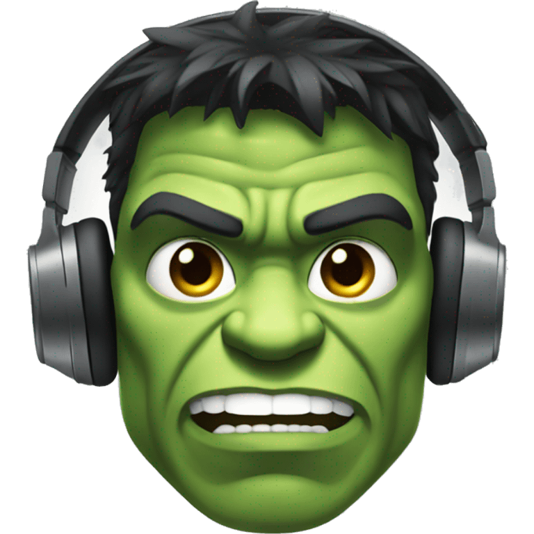 hulk with headphones emoji