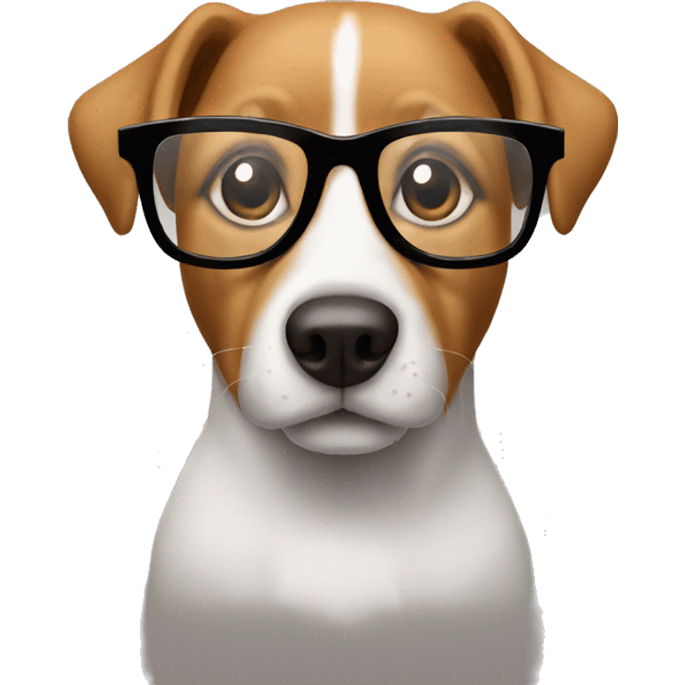 Dog in glasses emoji