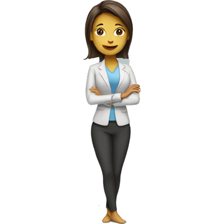 HALF YOGI HALF BUSINESSWOMAN emoji