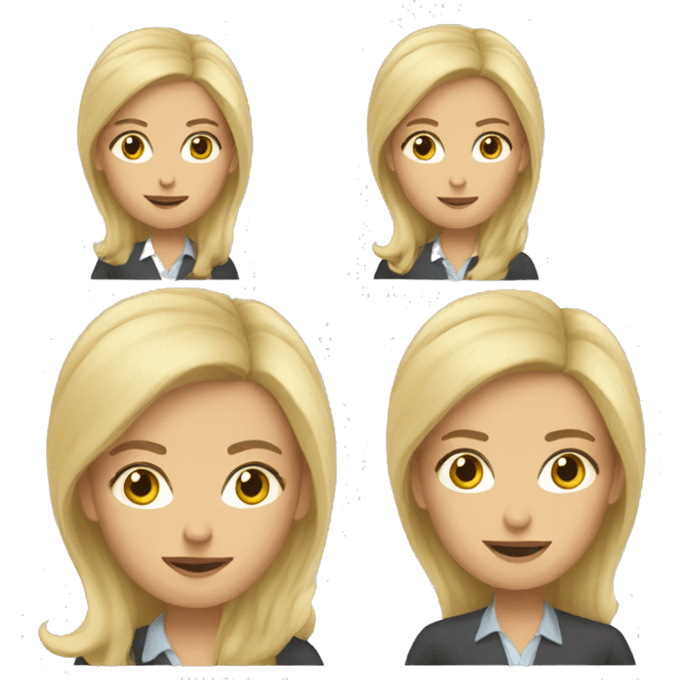 Blonde teacher love emoji