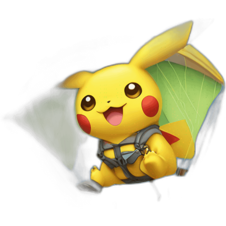 pikachu paragliding emoji