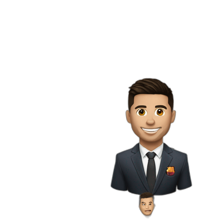 Ronaldo se fait    ecrasé par messi emoji