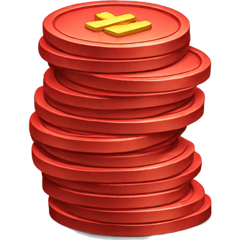 stack red coins emoji