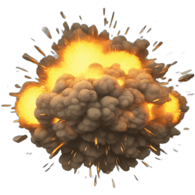 an animated explosion emoji