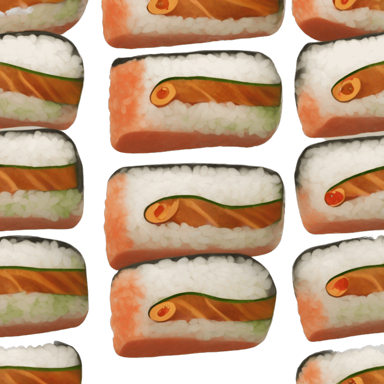 spicy tuna sushi roll slices emoji