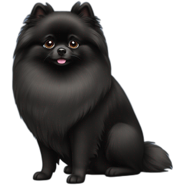 Black Pomerania sit emoji