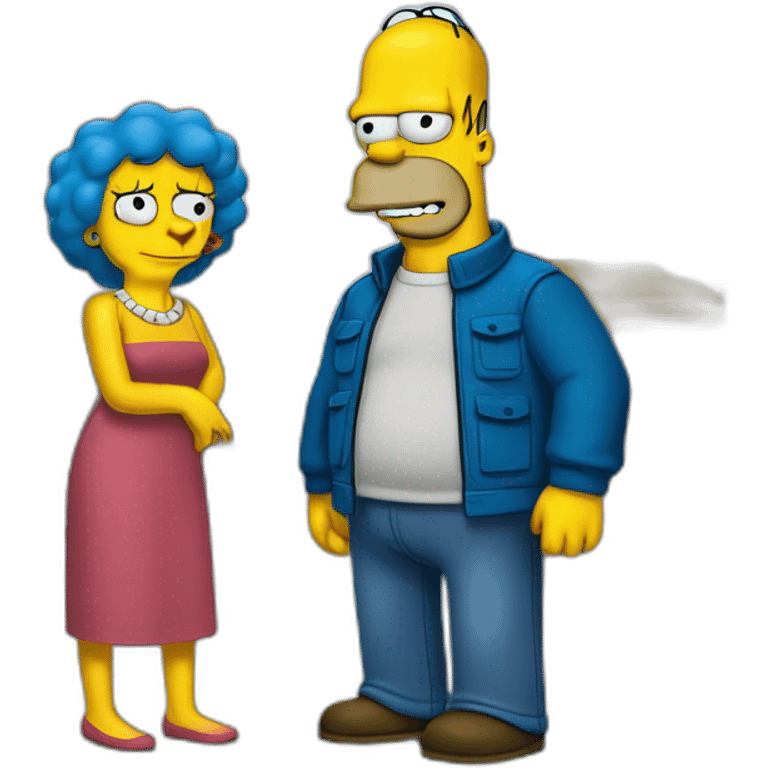 marge et homer à la rue emoji