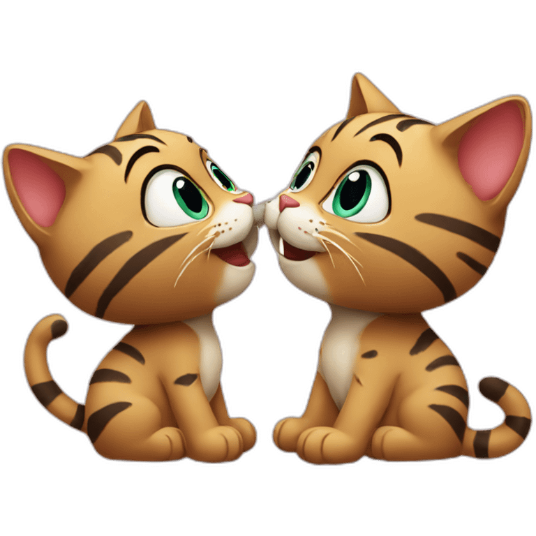 Cats kissing emoji